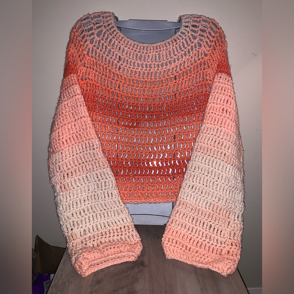 HANDMADE Crochet Raglan Sweater :)